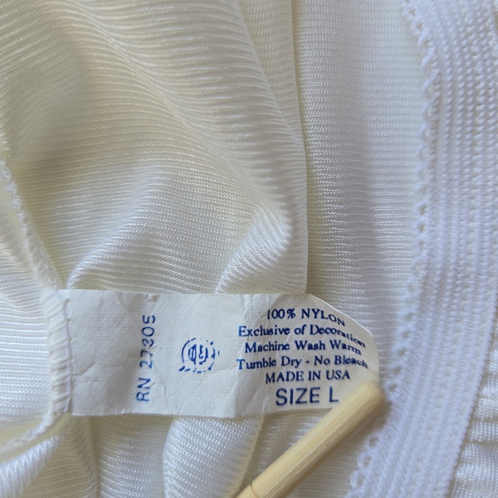 Vintage Pettipants Ivory Tap Pants Size L Lace Trim Lingerie Made In The USA - Picture 5 of 8